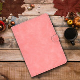 For Lenovo Tab M11 / Xiaoxin Pad 11 2024 Stitching Cowhide Texture Smart Leather Tablet Case(Pink)