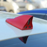 Solar Remote Control Signal Radio Shark Fin Antenna Anti-Tailgating Roof Warning Light(White)