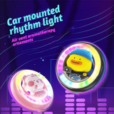 ICARER FAMILY XX-28 Car Aromatherapy Colorful Rhythm Lights Air Vent Aromatherapy Decoration(Black)