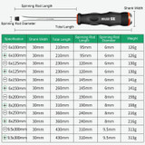 BOLEEI 8.0x250mm Straight Heart Piercing Knockable Screwdriver Convertible Tool