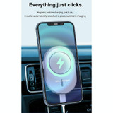 WiWU CH-306 15W Liberator 360 Degree Rotation Magnetic Car Wireless Charging Stand(Silver)