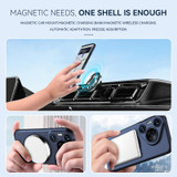 For Huawei P70 Pro Magsafe Hidden Fold Holder Full Coverage Shockproof Phone Case(Blue)