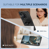 For Huawei P70 Pro Magsafe Hidden Fold Holder Full Coverage Shockproof Phone Case(Blue)