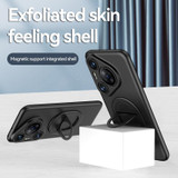 For Huawei P70 Art Magsafe Hidden Fold Holder Full Coverage Shockproof Phone Case(Black)