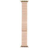 For Apple Watch Series 6 44mm Bamboo Stainless Steel Magnetic Watch Band(Rose Gold)