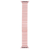 For Apple Watch SE 44mm Bamboo Stainless Steel Magnetic Watch Band(Pink)