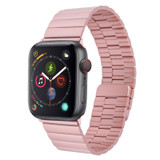For Apple Watch Series 4 40mm Bamboo Stainless Steel Magnetic Watch Band(Pink)