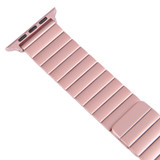 For Apple Watch Series 6 40mm Bamboo Stainless Steel Magnetic Watch Band(Pink)