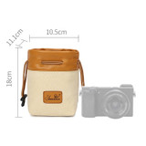 S.C.COTTON Liner Bag Waterproof Digital Protection Portable SLR Lens Bag Micro Single Camera Bag Photography Bag, Colour: Beige S