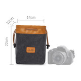 S.C.COTTON Liner Bag Waterproof Digital Protection Portable SLR Lens Bag Micro Single Camera Bag Photography Bag, Colour: Carbon Black M
