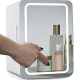 PD-8 8L Mirror Cosmetics Storage Car Home Small Refrigerator Fruit Drink Refrigerator(EU Plug)