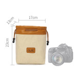 S.C.COTTON Liner Bag Waterproof Digital Protection Portable SLR Lens Bag Micro Single Camera Bag Photography Bag, Colour:  Beige L