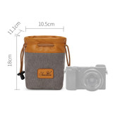 S.C.COTTON Liner Bag Waterproof Digital Protection Portable SLR Lens Bag Micro Single Camera Bag Photography Bag, Colour: Gray S