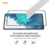 For Samsung Galaxy S20 FE 5G 2PCS ENKAY Hat-Prince Anti-drop Full Glue Tempered Glass Full Screen Film Anti-fall Protector