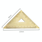 4 PCS Brass Retro Drawing Ruler Measuring Tools, Model: 0-10cm Isosceles Triangle Ruler