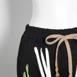 Casual Black Leggings Fashion Strap Pockets Multi-layer Niche Design Trousers (Color:Colour Size:S)