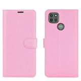 For Motorola Moto G9 Power Litchi Texture Horizontal Flip Protective Case with Holder & Card Slots & Wallet(Pink)