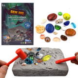 3 PCS Colorful Gemstone Archaeological Treasure Excavation Toy Creative DIY Puzzle Toy