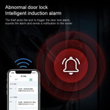 Smart Wifi Anti-Theft Fingerprint Password Lock Mobile Phone Remote Control Electronic Door Lock Magnetic Card Lock, Specification: SM-SL608 Semi-automatic Black