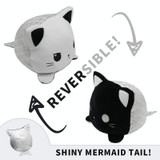 15cm Flipped Doll Double-Sided Expression Flipped Animal Cartoon Doll Plush Toy(Black And White Kitten)