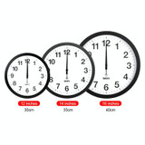 Smart Network Automatic Time Synchronization Wifi Wall Clock Modern Minimalist Silent Living Room Clock, Size:14 inch(Black)