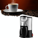 Homezest Household Small Coffee Machine Fully Automatic Portable Mini Single Cup Coffee Maker, Style:EU Plug(Black)