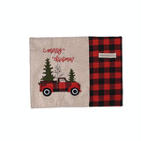 Christmas Decorations Red And Black Plaid Car Christmas Placemat Cartoon Tablecloth Table Mats