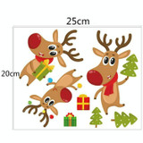 Christmas Elk Shop Window Decoration Stickers Glass Cabinet Door Stickers