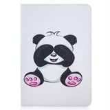 For Amazon Kindle Fire HD8 (2020) Colored Drawing Pattern Horizontal Flip Leather Case with Holder & Card Slots & Wallet(Panda)
