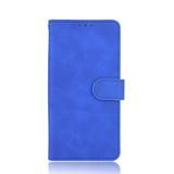 For BlackBerry KEY2 Solid Color Skin Feel Magnetic Buckle Horizontal Flip Calf Texture PU Leather Case with Holder & Card Slots & Wallet(Blue)