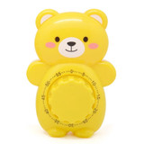 3 PCS Cartoon Bear Timer Kitchen Gadget Mechanical Timer(Yellow)