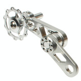 Litepro Folding Bike Guide Wheel LP Oval Chainring Chain Zipper Rear Derailleur Chain(Silver)