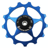 4 PCS MEROCA Metal Bearings Mountain Bike Road Bike Rear Derailleur Guide Wheel 11T/13T Guide Wheel, Specification:13T, Color:Blue