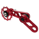 Litepro Folding Bike Guide Wheel LP Oval Chainring Chain Zipper Rear Derailleur Chain(Red)