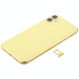 Battery Back Cover (with Side Keys & Card Tray & Power + Volume Flex Cable & Wireless Charging Module) for iPhone 11(Yellow)