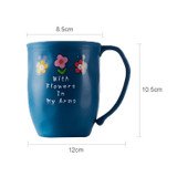 4 PCS Creative Cute Plastic Cup Household Couple Cup(Sapphire Blue)
