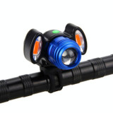 Bicycle Headlight Mountain Bike USB Charging Warning Light(Blue)