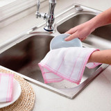 20 PCS Bamboo Fiber Dish Cloth Household Rag Eight-layer Thickened Non-stick Oil Cleaning Rag Random Color(30x30)