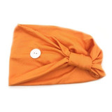 3 PCS Headband Headscarf Sports Yoga Knitted Sweat-absorbent Hair Band with Mask Anti-leash Button(Orange)