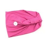 3 PCS Headband Headscarf Sports Yoga Knitted Sweat-absorbent Hair Band with Mask Anti-leash Button(Rose Red)