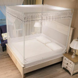 Household Free Installation Thickened Encryption Dustproof Mosquito Net, Size:180x200 cm, Style:Full Bottom(White)
