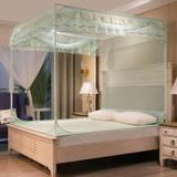 Household Free Installation Thickened Encryption Dustproof Mosquito Net, Size:200x220 cm, Style:Full Bottom(Green)