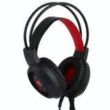 HAMTOD V1000 Dual-3.5mm Plug Interface Gaming Headphone Headset with Mic & LED Light, Cable Length: 2.1m(Red)