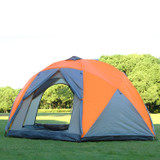 Large Double-layer 3 Open Door 6 Corner Can Live 10 People Manual Outdoor Camping Tent