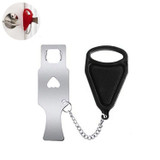 Portable Security Lock Door Lock Anti-theft Lock, Style:Black Triangle