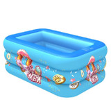 Household Indoor and Outdoor Ice Cream Pattern Children Square Inflatable Swimming Pool, Size:180 x 130 x 55cm, Color:Blue