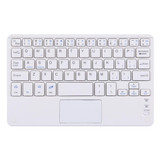 Bluetooth Wireless Keyboard with Touch Panel, Compatible with All Android & Windows 9 inch Tablets with Bluetooth Functions(White)