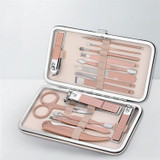 15 In 1  Stainless Steel Pink Manicure Tool Set