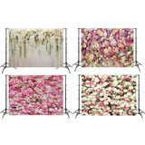 2.1m x 1.5m Flower Wall Simulation Rose Wedding Party Arrangement 3D Photography Background Cloth(H3)
