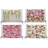 2.1m x 1.5m Flower Wall Simulation Rose Wedding Party Arrangement 3D Photography Background Cloth(H2)